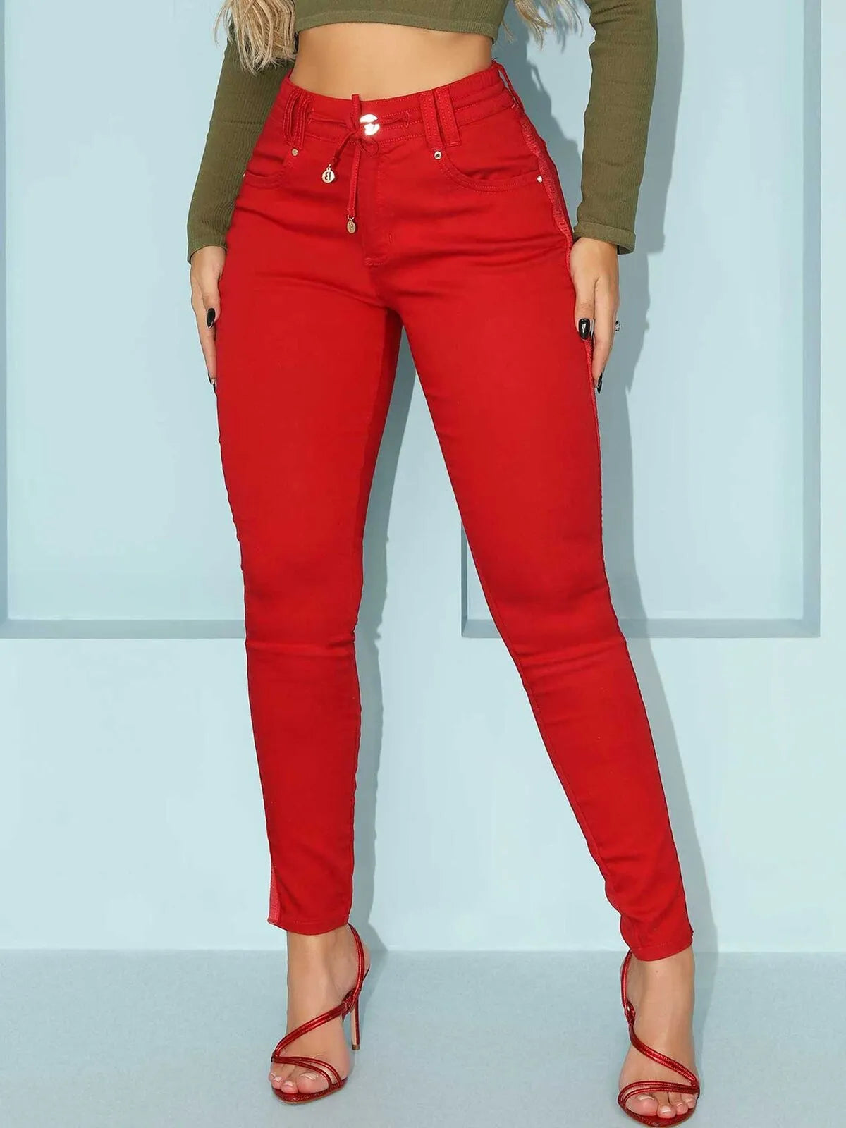 CALÇA JOGGER MODELADORA VERMELHA